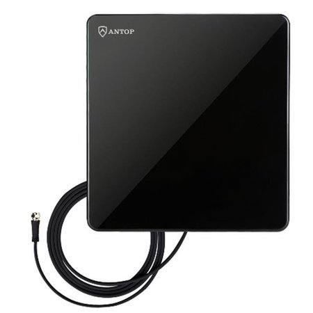 ANTOP Antop AT-206 Super Slim 0.03 in. Piano Black Flat-Panel Indoor TV Antenna; 40 Mile Range - 4K UHD Ready AT-206